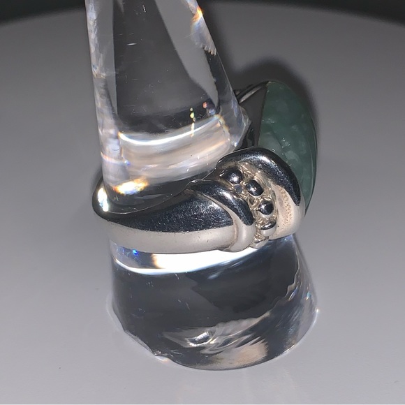 Judith Ripka Unisex Sterling Silver Classic Jade Ring - Picture 4 of 13